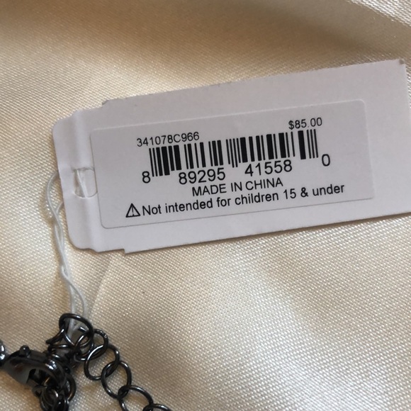 Betsey Johnson Glampire Faux Pearl Skeleton Hand & Halloween Icons Necklace NWT - Picture 5 of 16